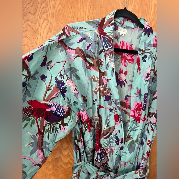 Little Tibet Boutique 100% cotton Floral Kimono Robe 12 - Picture 5 of 9